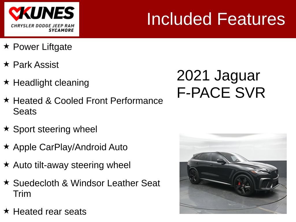 Used 2021 Jaguar F-PACE SVR AWD/4WD image 4