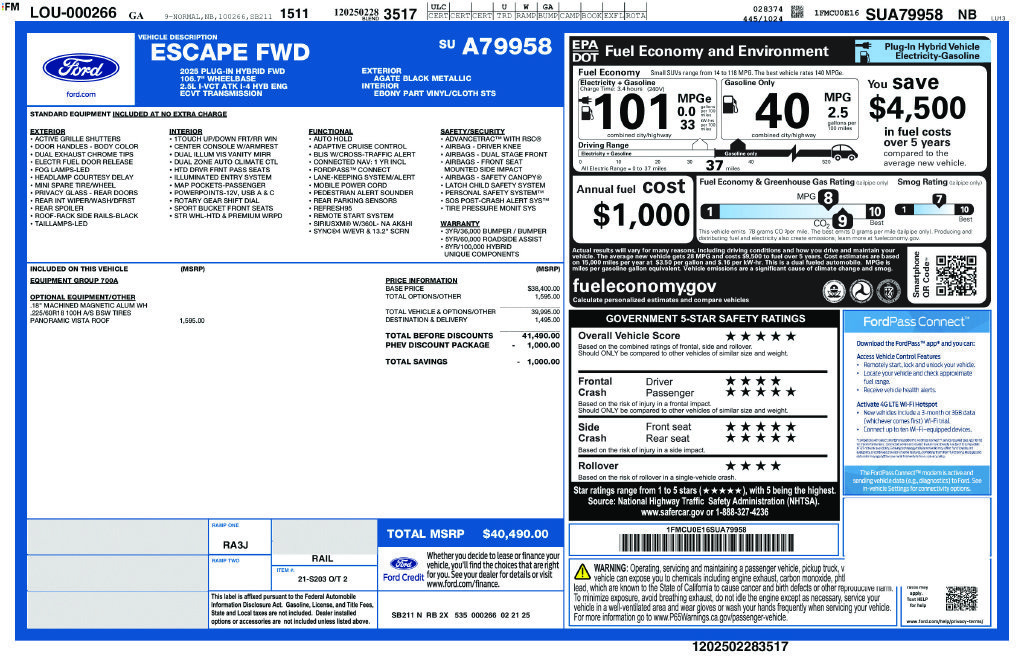 Used 2025 Ford Escape SE FWD image 38
