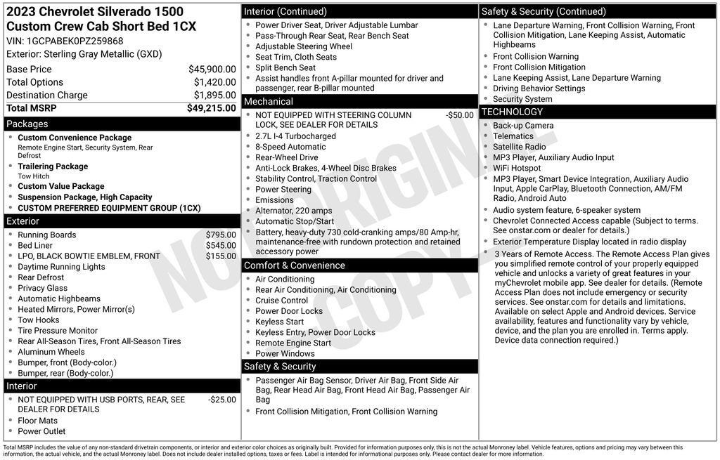 Used 2023 Chevrolet Silverado 1500 Custom RWD image 8