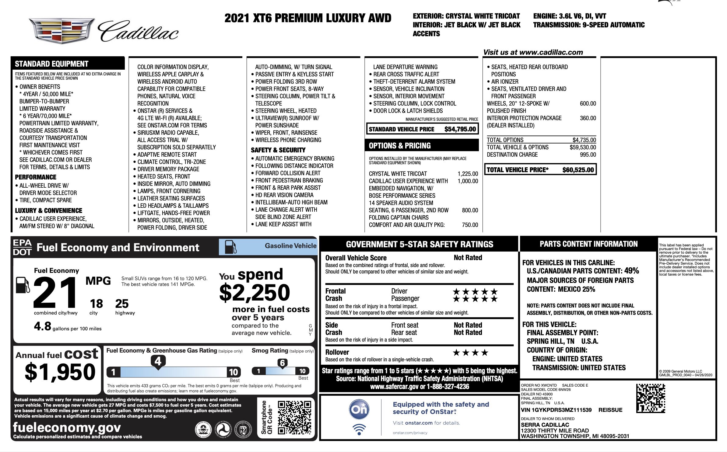 Used 2021 Cadillac XT6 Premium Luxury image 5