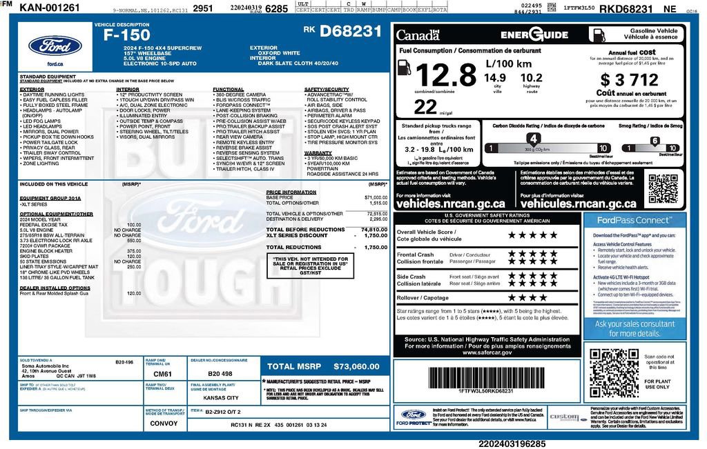 Used 2024 Ford F150 XLT AWD/4WD image 2