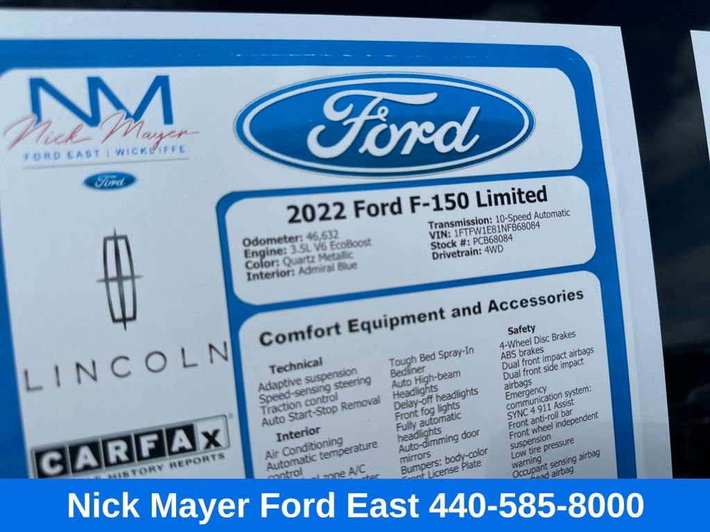 Used 2022 Ford F150 Limited image 16