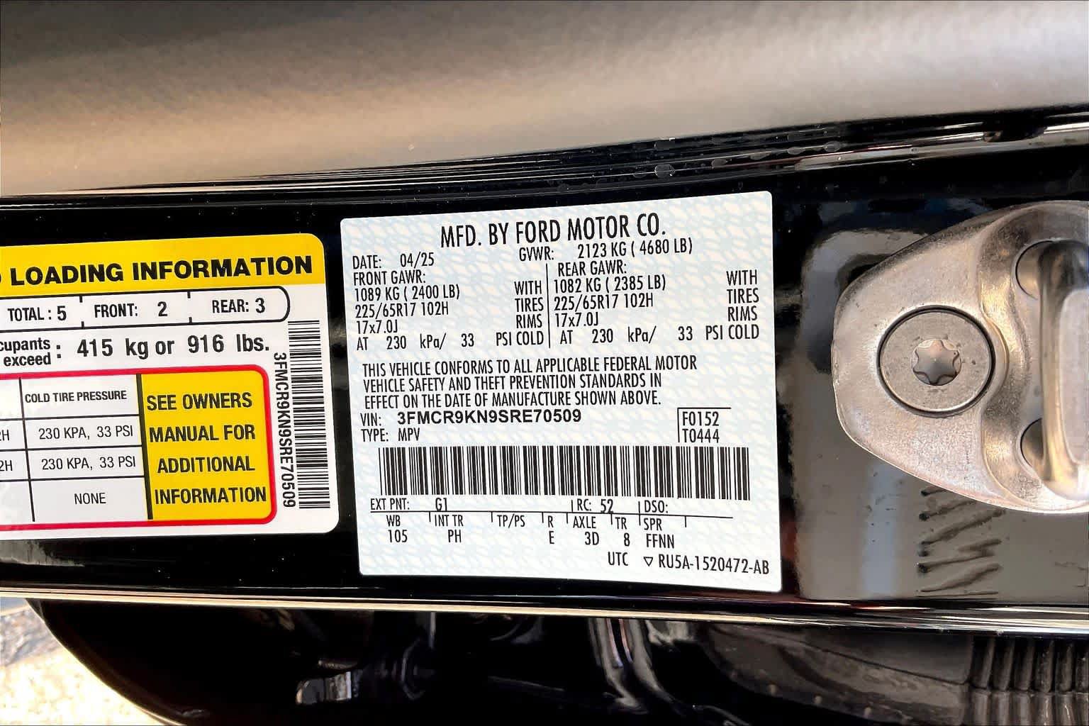 Used 2025 Ford Bronco Sport Free Wheeling AWD/4WD image 32