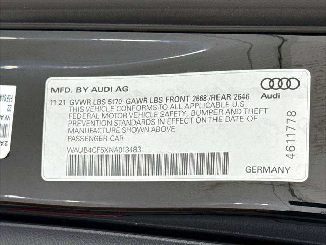 Certified 2022 Audi S5 Prestige w/ Prestige Package AWD/4WD image 34