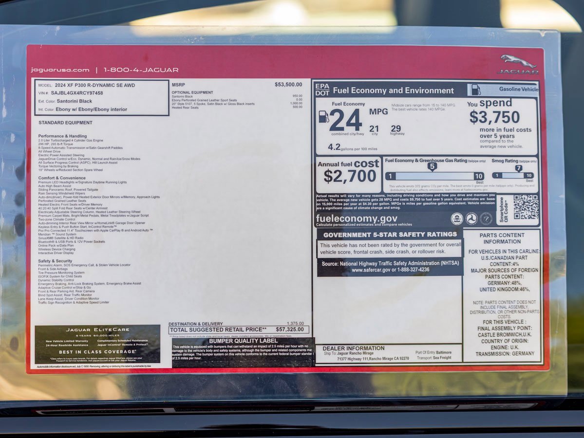 New 2024 Jaguar XF R-Dynamic SE image 32