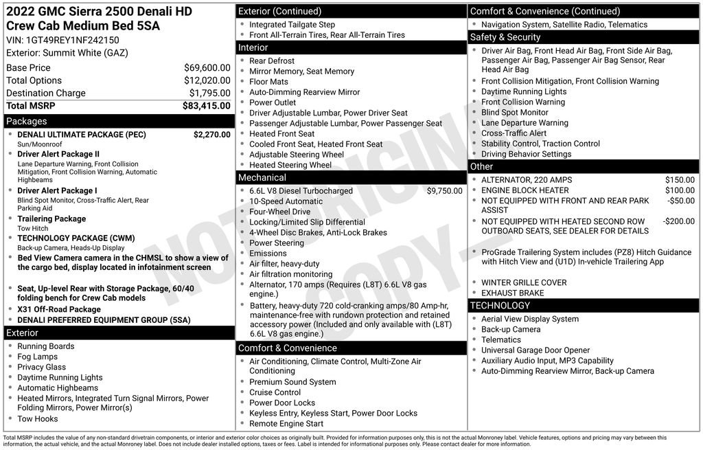 Used 2022 GMC Sierra 2500 Denali w/ Denali Ultimate Package AWD/4WD image 9
