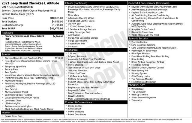 Used 2021 Jeep Grand Cherokee L Laredo image 5