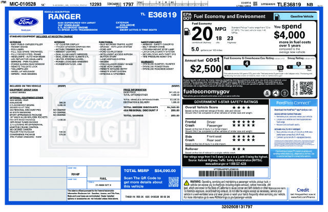 New 2026 Ford Ranger Lariat w/ FX4 Off-Road Package AWD/4WD image 6