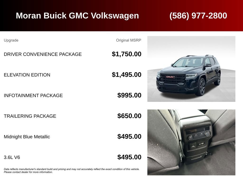 Certified 2021 GMC Acadia SLE w/ Driver Convenience Package image 5