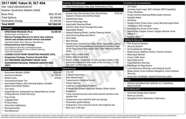 Used 2017 GMC Yukon XL SLT w/ Open Road Package image 7