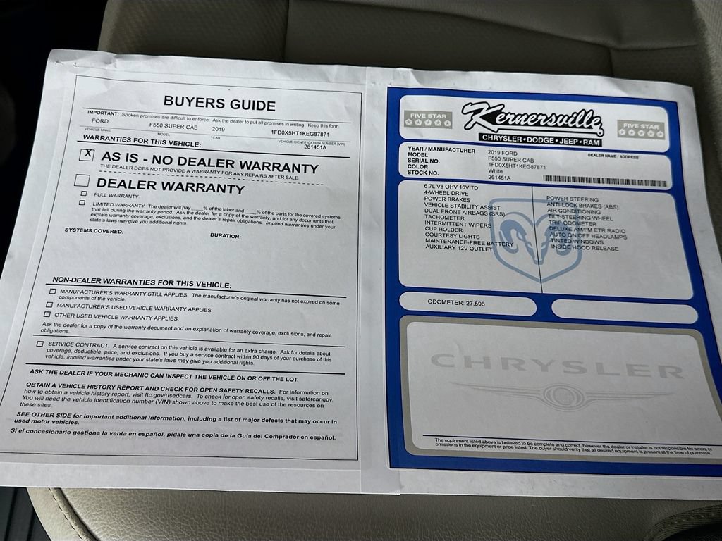 Used 2019 Ford F550 4x4 SuperCab Super Duty image 32