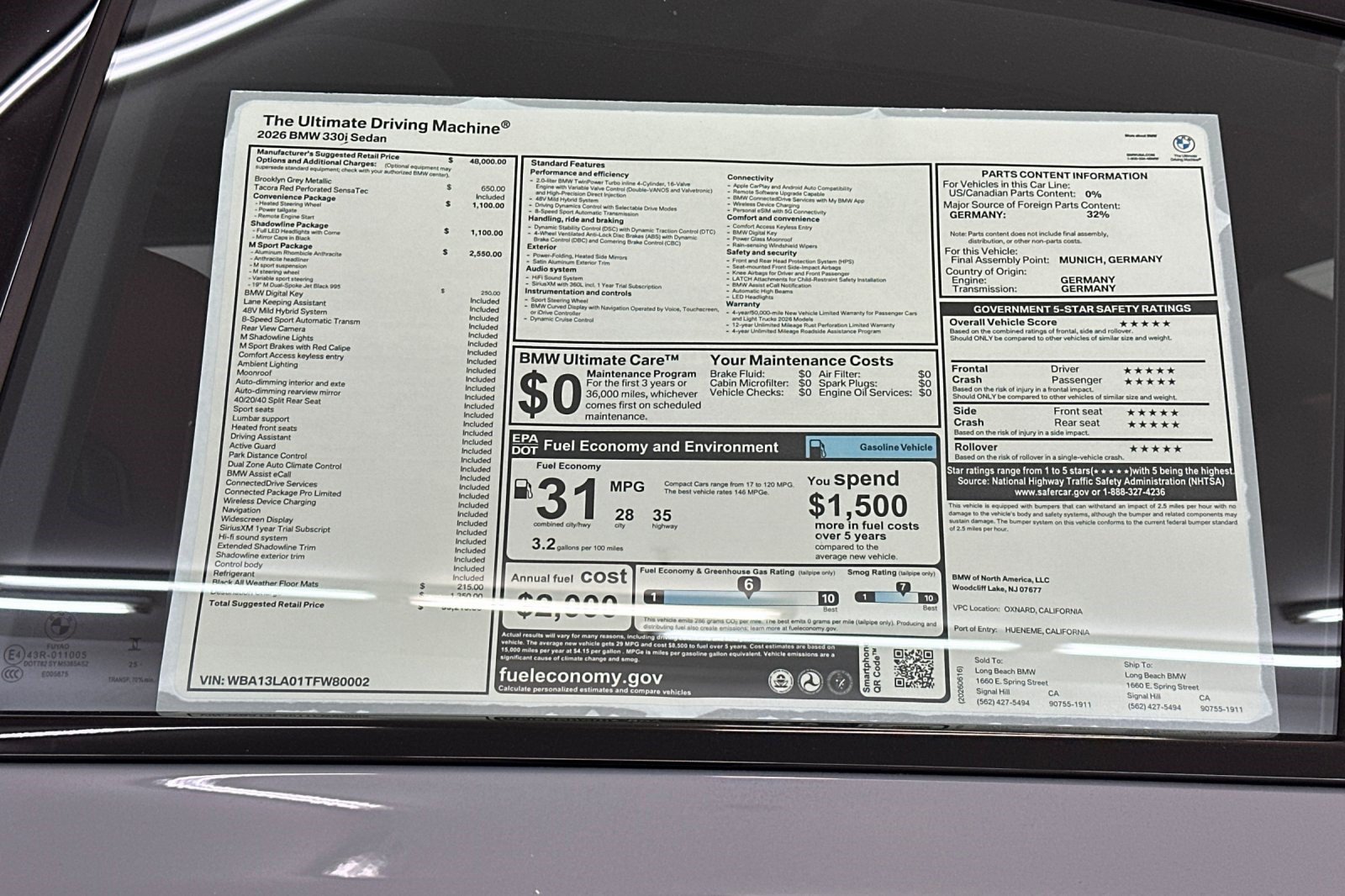 New 2026 BMW 330i Sedan w/ M Sport Package RWD image 29