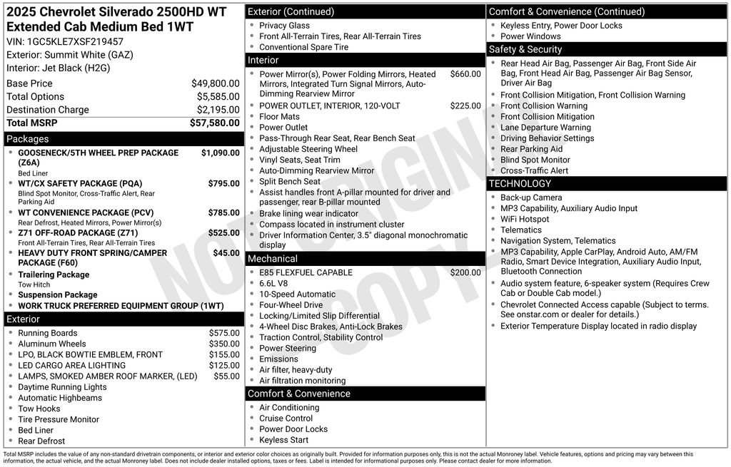 Used 2025 Chevrolet Silverado 2500 W/T AWD/4WD image 8