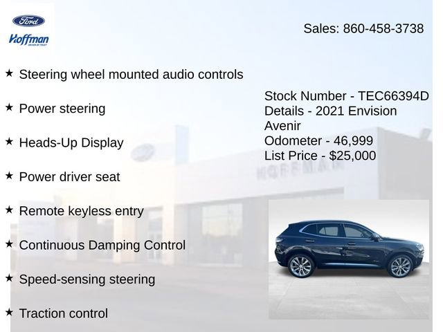 Used 2021 Buick Envision Avenir w/ Technology Package II image 20