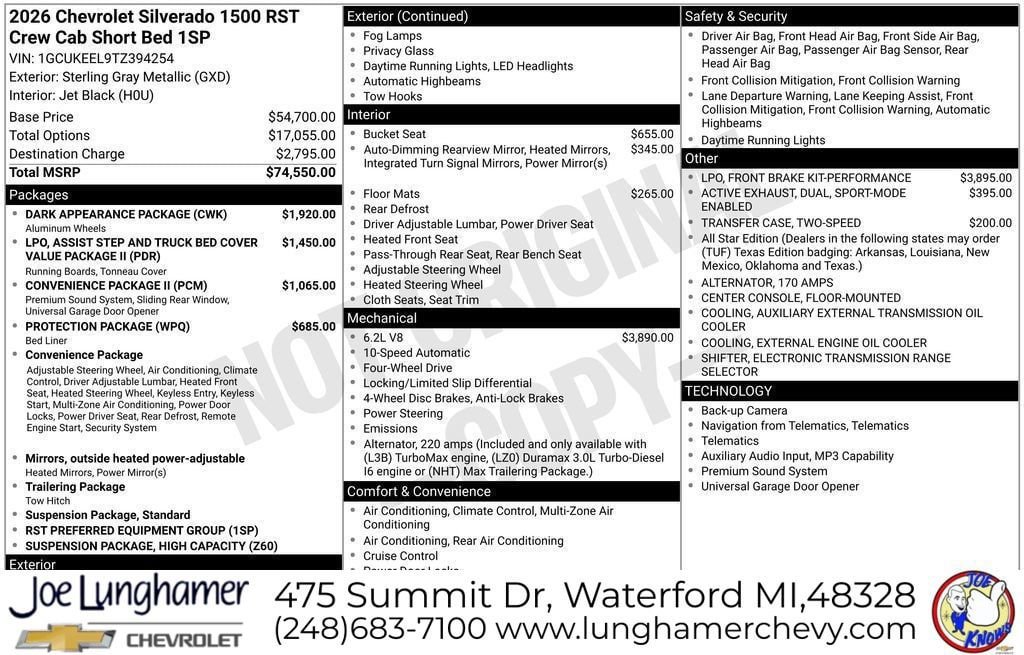 New 2026 Chevrolet Silverado 1500 RST AWD/4WD image 17