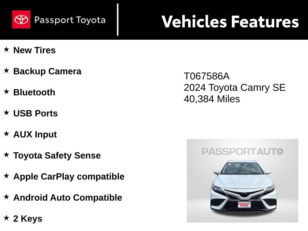 Used 2024 Toyota Camry SE FWD image 10