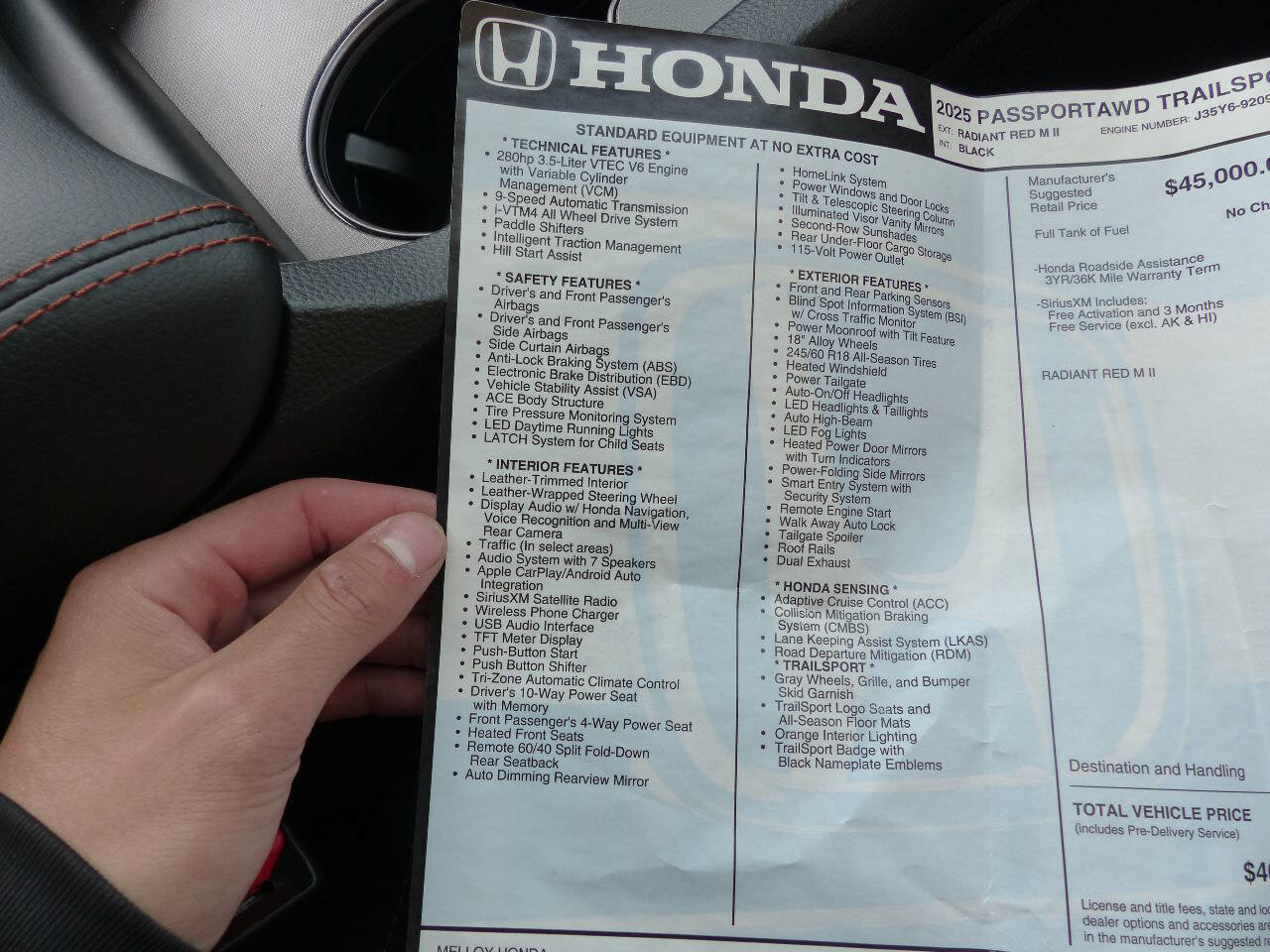Used 2025 Honda Passport TrailSport image 62