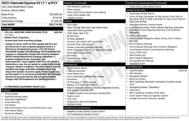 Certified 2025 Chevrolet Equinox EV LT FWD image 35