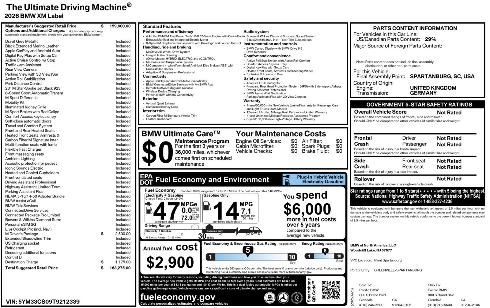 Used 2026 BMW XM Label Red w/ M Driver's Package AWD/4WD image 66
