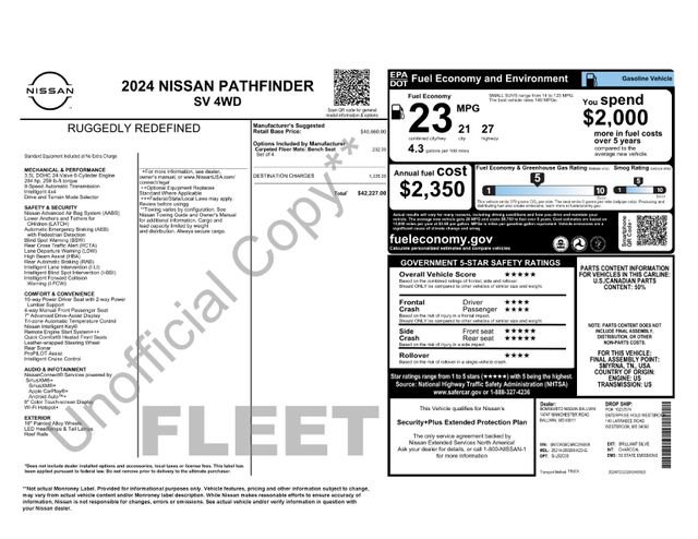 Used 2024 Nissan Pathfinder SV AWD/4WD image 5