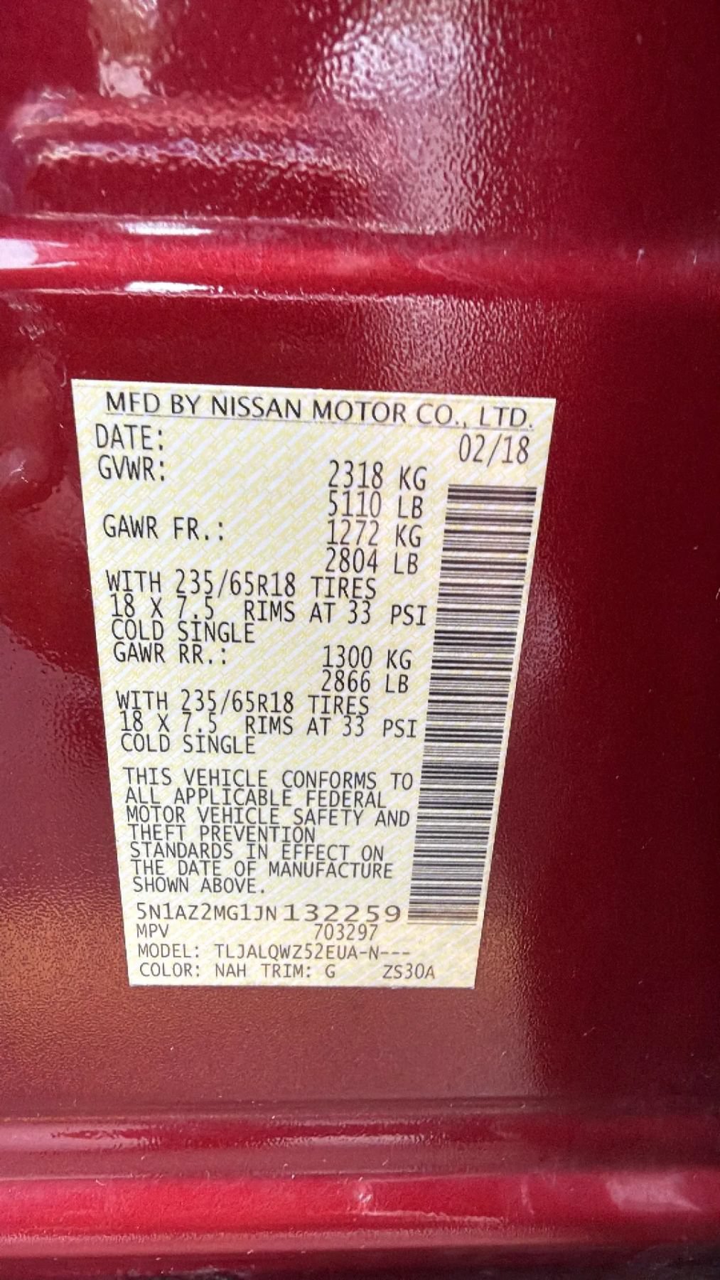 Used 2018 Nissan Murano SV w/ Premium Package FWD image 31
