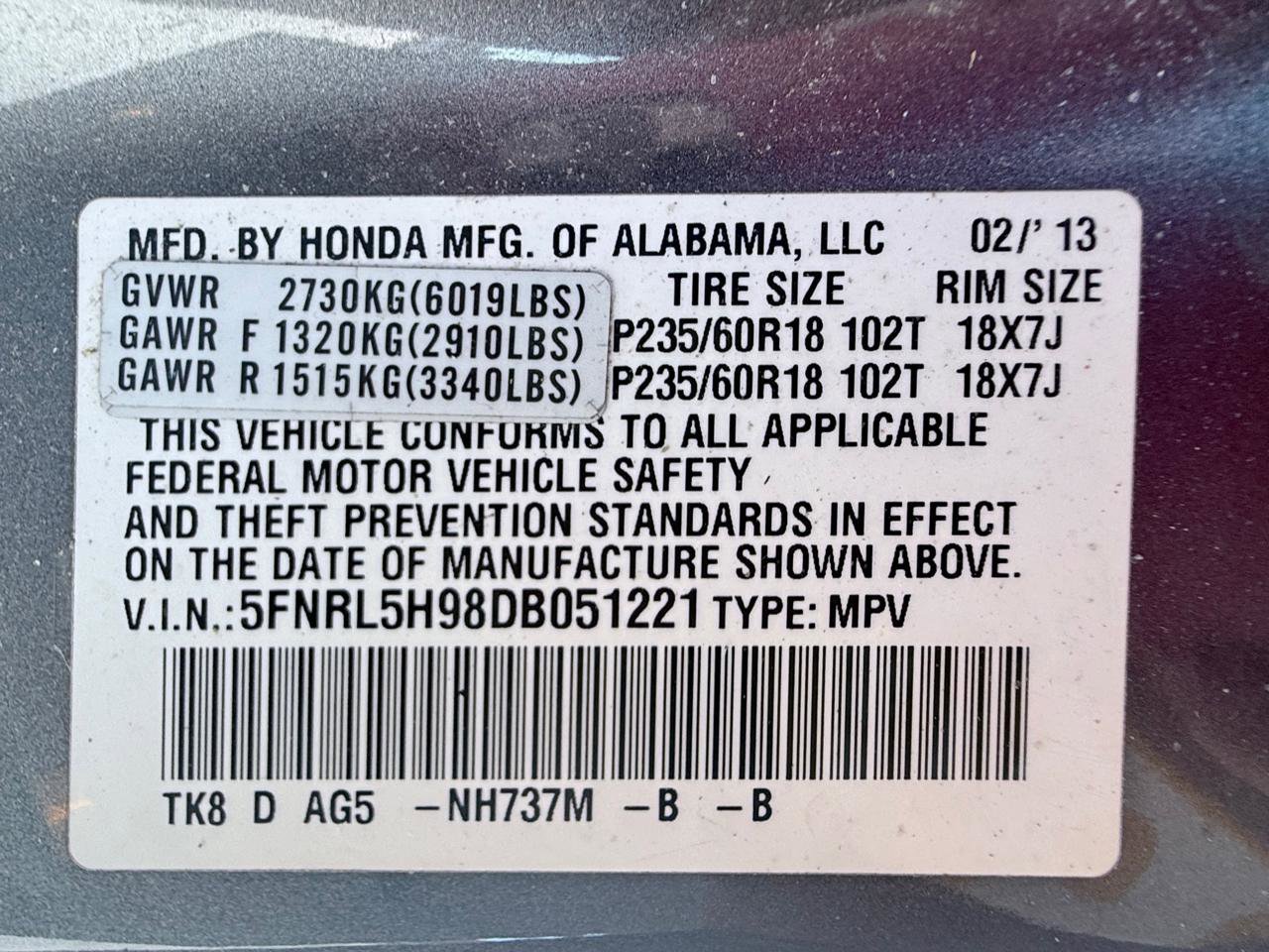 Used 2013 Honda Odyssey Touring image 20