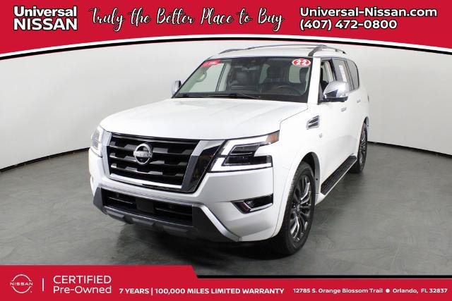 Certified 2022 Nissan Armada Platinum w/ Captain's Chairs Package RWD image 1
