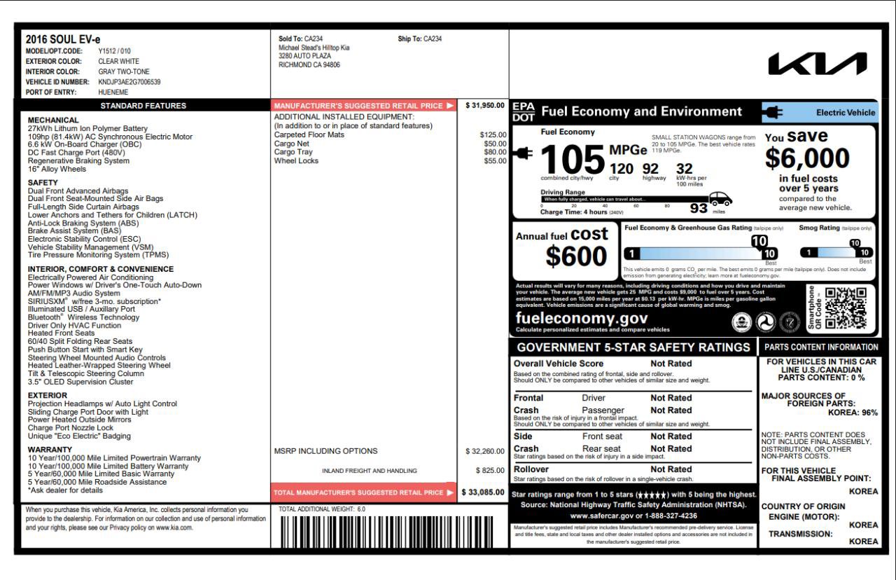 Used 2016 Kia Soul EV FWD image 46