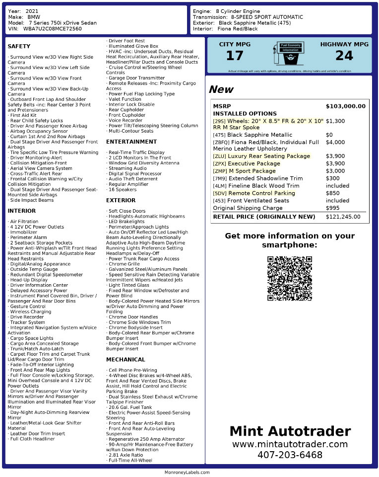 Used 2021 BMW 750i xDrive w/ Luxury Rear Seating Package image 3