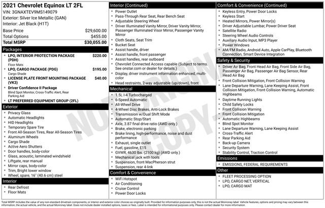 Used 2021 Chevrolet Equinox LT