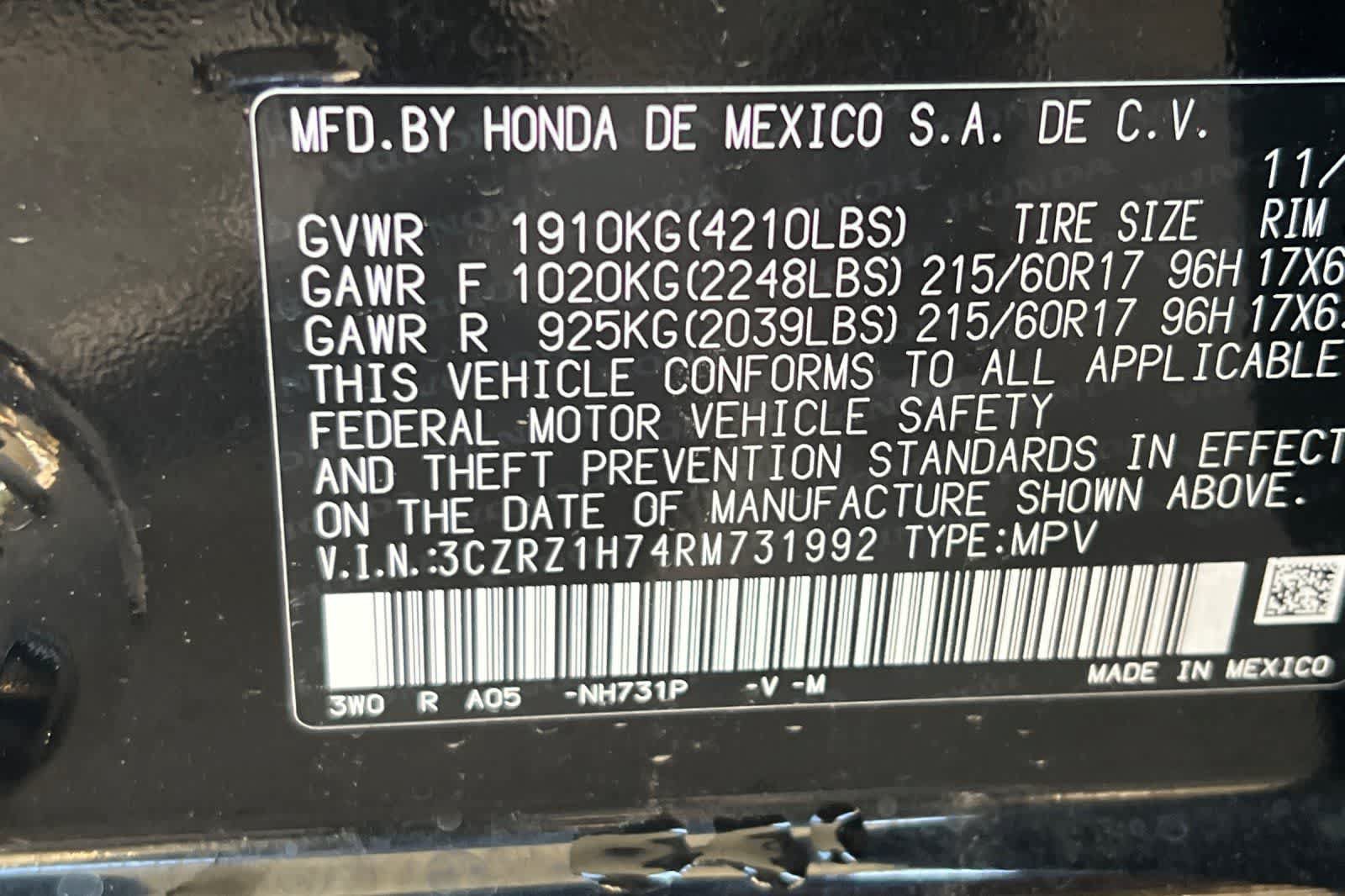 Used 2024 Honda HR-V EX-L image 36