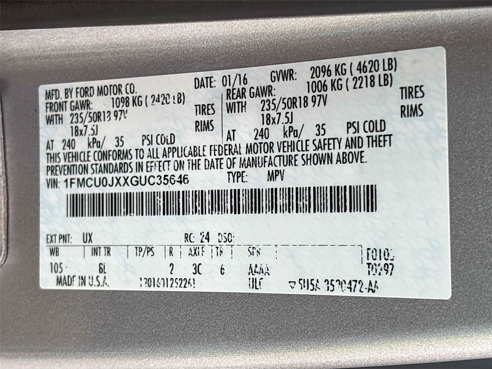 Used 2016 Ford Escape Titanium image 35