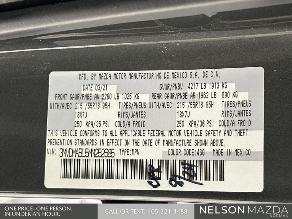 Certified 2021 MAZDA CX-30 FWD 2.5 S w/ Select Package image 31