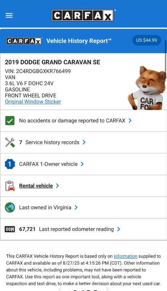 Used 2019 Dodge Grand Caravan SE image 28