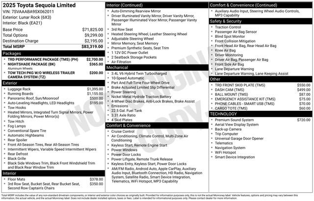 Used 2025 Toyota Sequoia Limited w/ TRD Performance Package (TMS) AWD/4WD image 31