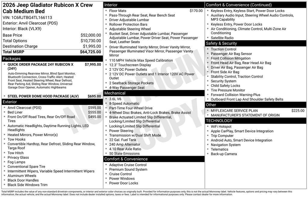 New 2026 Jeep Gladiator Rubicon AWD/4WD image 20