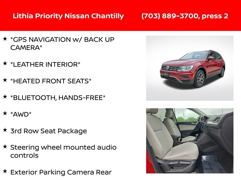 Used 2019 Volkswagen Tiguan SE w/ 3rd Row Seat Package AWD/4WD image 6