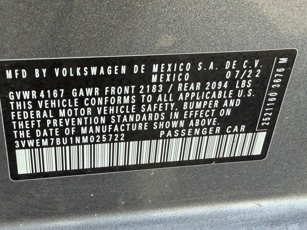 Used 2022 Volkswagen Jetta SE FWD image 38