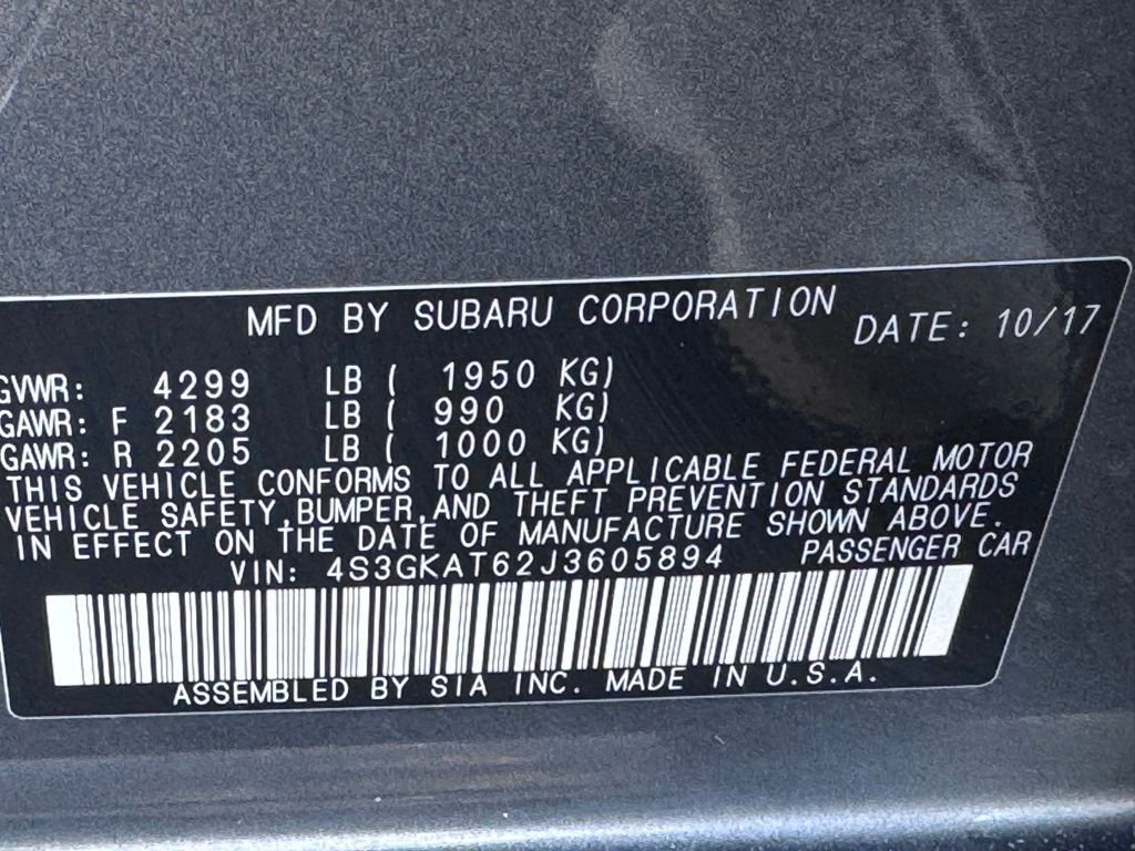 Used 2018 Subaru Impreza 2.0i Limited image 45