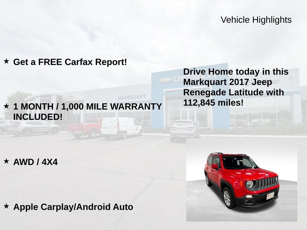 Used 2017 Jeep Renegade Latitude AWD/4WD image 9