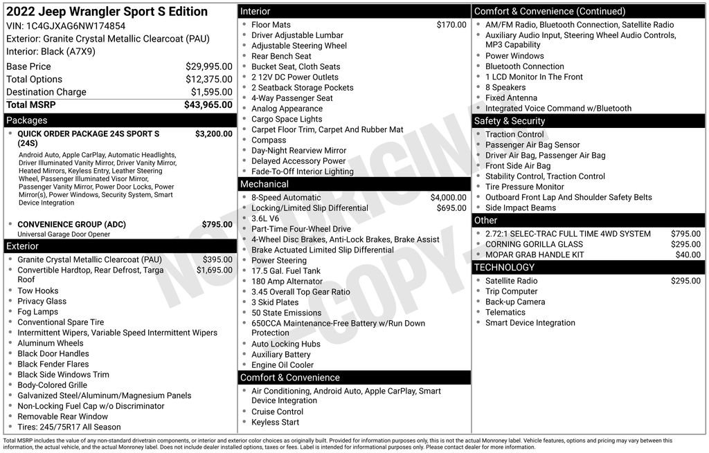 Used 2022 Jeep Wrangler Sport S image 39