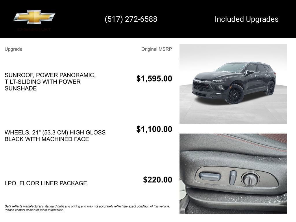 Certified 2023 Chevrolet Blazer RS w/ LPO, Floor Liner Package image 5