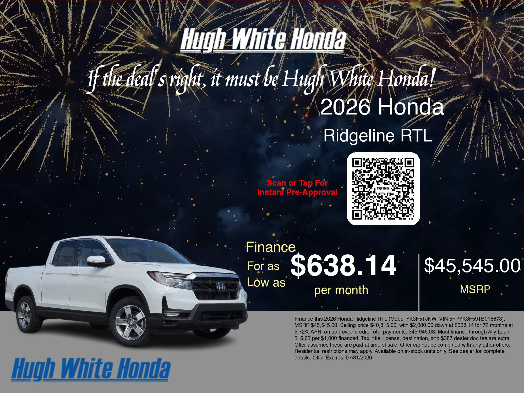 New 2026 Honda Ridgeline RTL image 6
