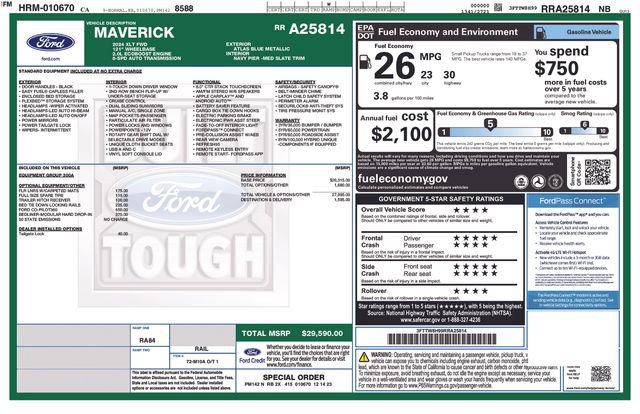Used 2024 Ford Maverick XLT FWD image 31