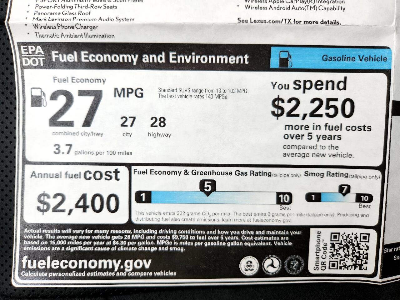 Used 2024 Lexus TX 500h AWD image 49