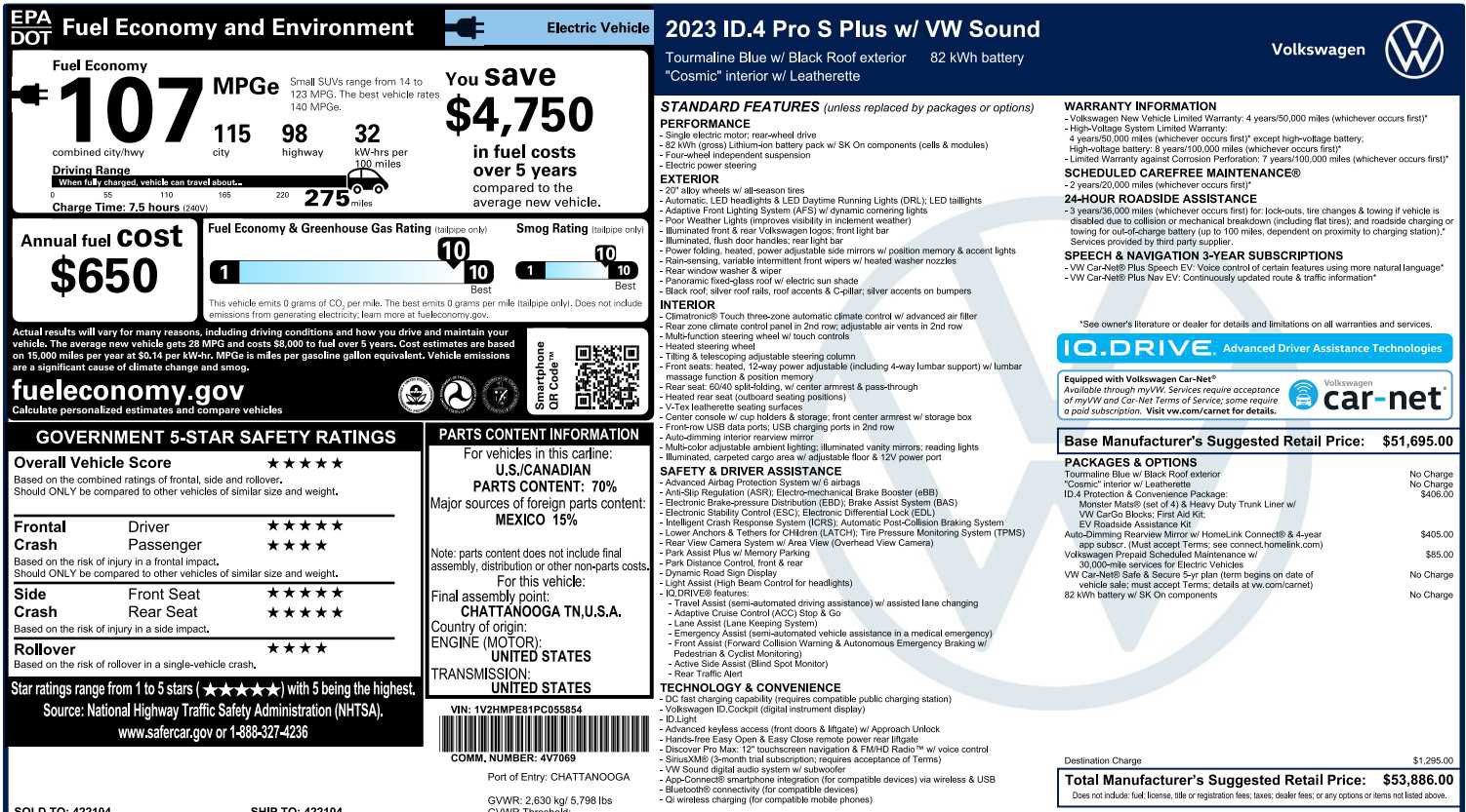 Used 2023 Volkswagen ID.4 Pro S Plus RWD image 3