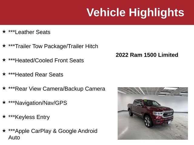 Used 2022 RAM 1500 Limited w/ Body Color Bumper Group AWD/4WD image 10