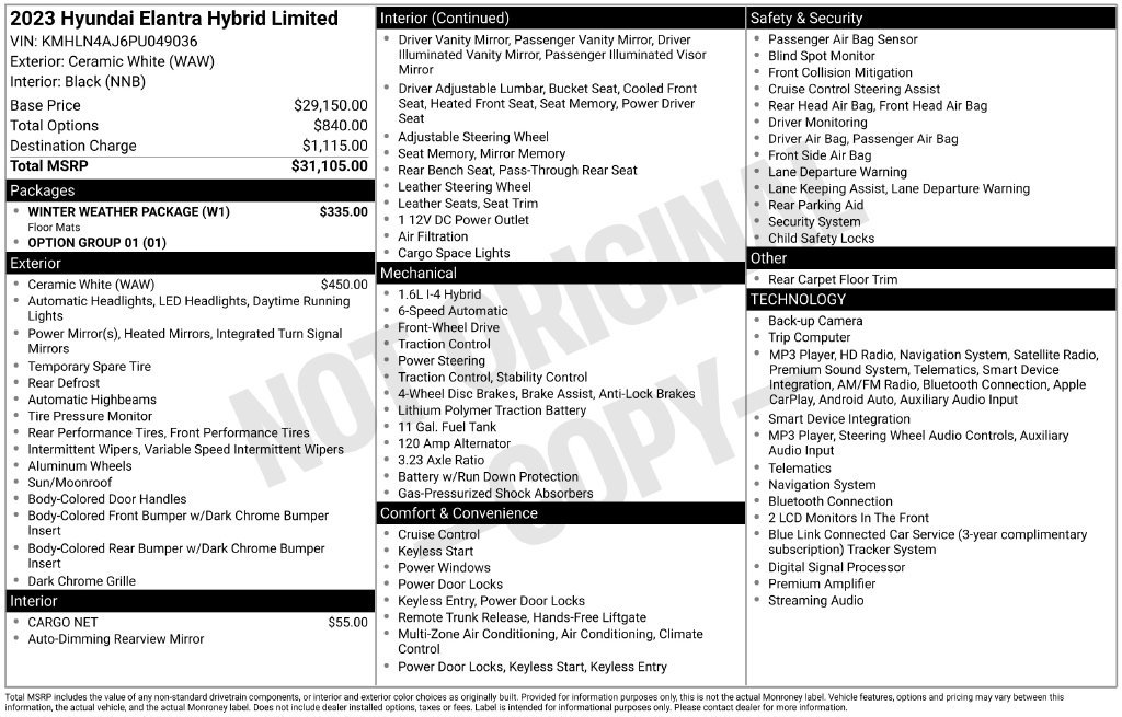 Used 2023 Hyundai Elantra Limited w/ Winter Weather Package FWD image 2