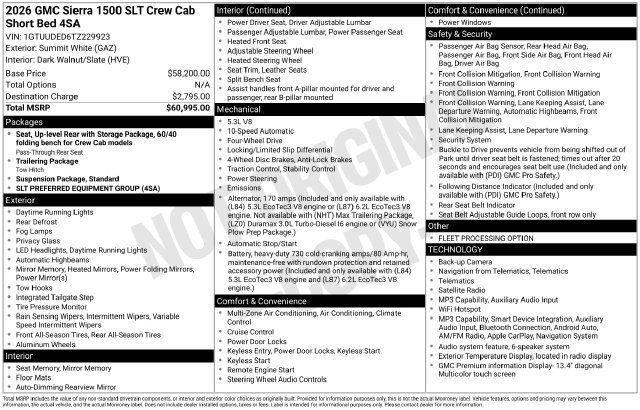 Used 2026 GMC Sierra 1500 SLT AWD/4WD image 26