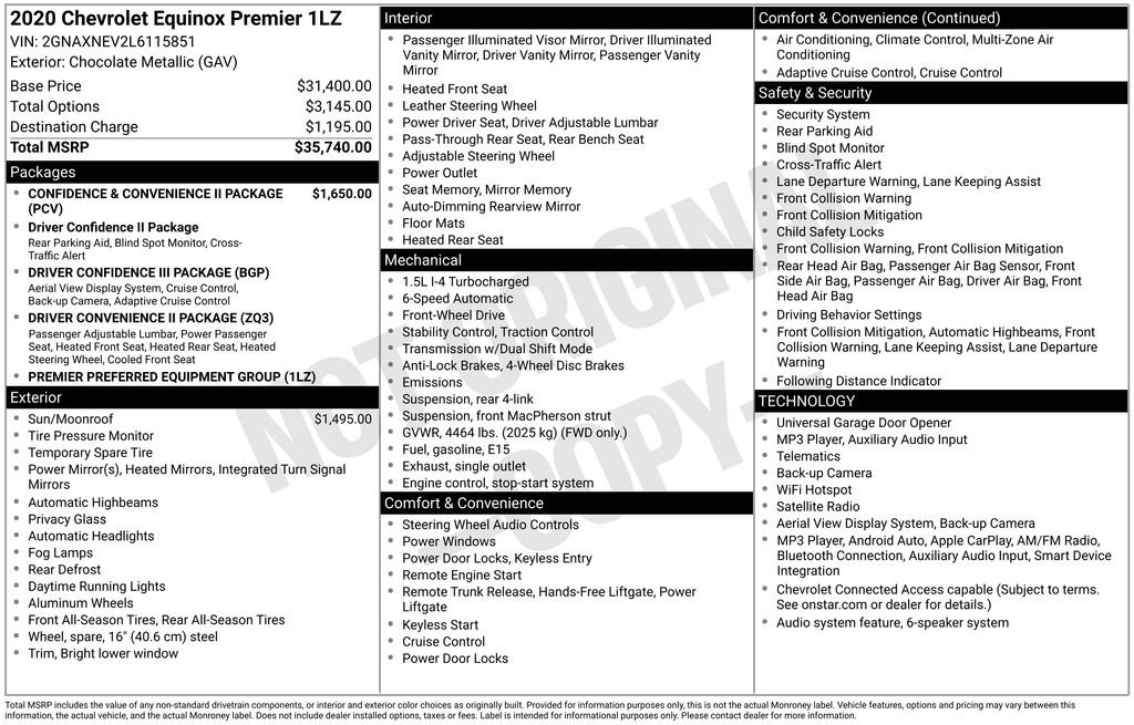 Used 2020 Chevrolet Equinox Premier FWD image 6